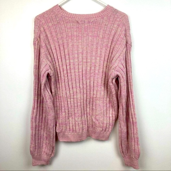 NWOT * BLANK NYC Ribbed Marled Knit Crewneck Sweater - Picture 7 of 11